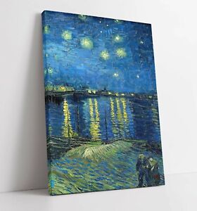 STARRY NIGHT OVER RHONE -CANVAS WALL ART FLOAT EFFECT/FRAME/PICTURE/POSTER PRINT