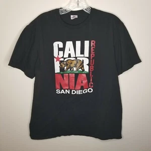 Delta Damen schwarzes California Republic T-Shirt Grube zu Grube 22 Zoll Länge 27 Zoll - Bild 1 von 4