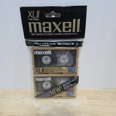 MAXELL XL II 90 TIPO II Casetes de Audio en Blanco Lote de 2 Cintas NUEVO Hecho en Japón Foto 1 de 4