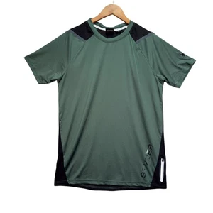 Spyder Active Green Black T-shirt Mens PROW=B Stretch Active Wear Reflective M - Picture 1 of 6