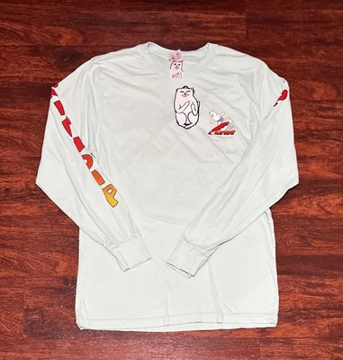 RIPNDIP OFF MY WAVE Men’s LONG SLEEVE Tee Shirt - AQUA New With Tags  Sz Medium  - Image 1 of 4