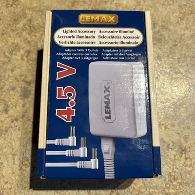 Genuine Lemax 3 Way Power Adapter 4.5V -white-Rides -Houses -Lighting- Trees