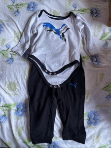 Baby Boys Grey/Black Puma Set Size 6-9 Months Very Nice!! - Picture 1 of 4