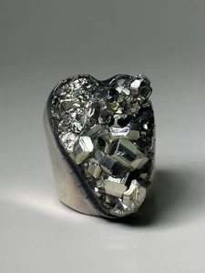 Massiver Sterling Silber Ring & Pyrit, Gr. 9,5 - Bild 1 von 6