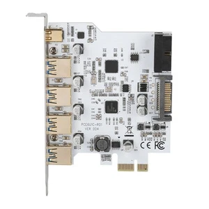 Pci-E To Usb3.0 4 Port Type C Adapter Expansion Card Connector Dual Interfac HLF - Photo 1/7
