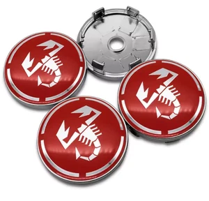 ABARTH FIAT 500 595 695 SS GRANDE PUNTO 4 Tappi Coprimozzo Cerchi Lega 60mm - Imagen 1 de 4