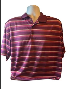Camisa polo de golf Nike para hombre grande a rayas Dri-Fit Performance Swoosh - Imagen 1 de 2