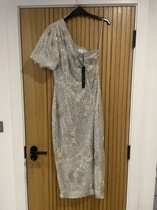 Elliatt Sequin One Shoulder Midi Dress Size S  - Picture 1 of 8