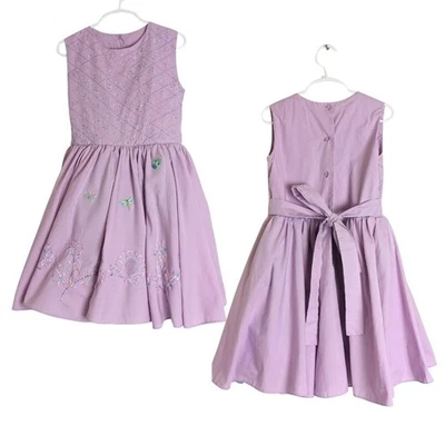 Whimsical Fit & Flare Dress Butterfly Ladybug Dragonfly Girls 8 - Image 1 of 4