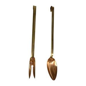 French Copper Kitchen Utensils, Vintage Country Kitchen Brass & Copper Set (B15) - Picture 1 of 13
