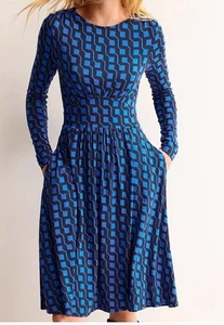 Vestido Jersey Boden Thea Manga Larga Azul Talla 16R - Imagen 1 de 13