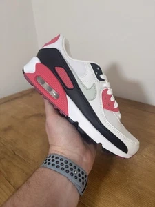Nike Air Max 90 White/Light Silver-Aster Pink Women’s UK 4 BNIB RRP £150 - Picture 1 of 10