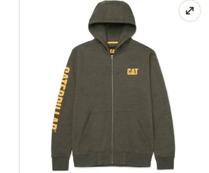 CAT Men's Trademark Full Zip Hoodie in Army Moss Heather 2XL. NEW WITHOUT TAG. - Picture 1 of 8