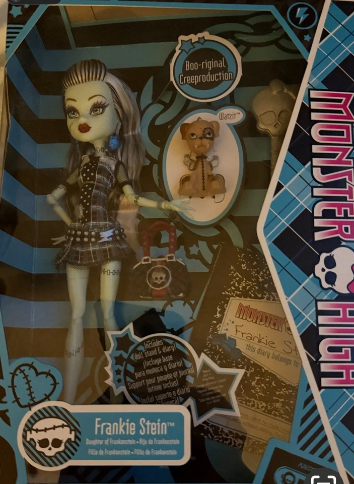 Nuevo Monster High FRANKIE STEIN Boo-Original CREPRODUCCIÓN Muñeca Pliegue En Caja Nuevo en Caja Foto 1 de 4