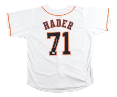 Josh Hader Houston Signed White Baseball Jersey BAS - Image 1 of 2