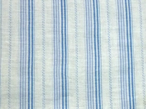 Tela de saco de alimentación de colección tonos abiertos completos de rayas azules ajustadas 38,5x46" - Imagen 1 de 7