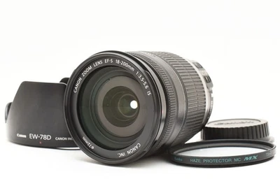 【 NEAR MINT+++ w/ EW-78D Hood 】 Canon EF-S 18-200mm f3.5-5.6 IS Lens From JAPAN - Image 1 of 4