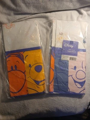Disneys Winnie The Pooh & Friends Birthday Table Cover  89" x 54" Two Unopened  - Image 1 of 2
