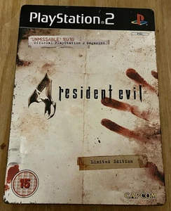 Resident Evil 4 Steelbook Sony PlayStation 2 Game PAL Version with Damaged Case - Picture 1 of 8