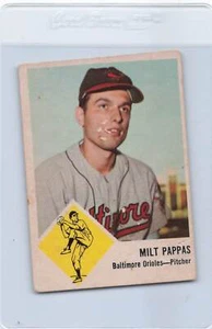 1963 Fleer #3 Milt Pappas Orioles Fair *702 - Picture 1 of 2