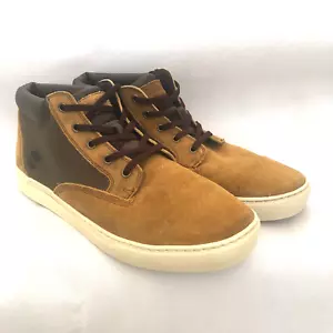 Timberland Shoes Mens Size 13 Yellow Brown Mid Top Lace Up Casual Boots - Picture 1 of 11