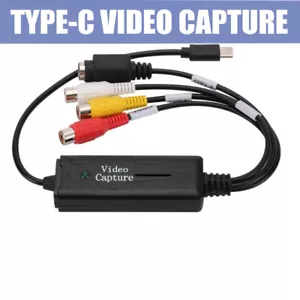 RCA to USB Type C Video Capture Converter Card Adapter Digital Format for PC MAC - Picture 1 of 7