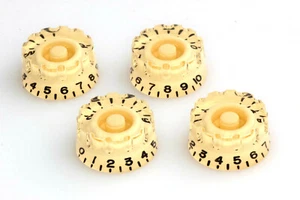 Juego de 4 perillas Speed "Grip" marfil para potis US/CTS para Gibson® - Imagen 1 de 4