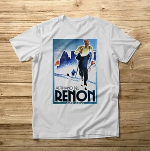 T-SHIRT MAGLIETTA VINTAGE ALTOPIANO RENON ALTO ADIGE montagne inverno sci sport - Foto 1 di 2