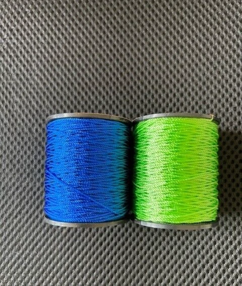 Two  Oboe Reed Thread in Dark Royel Blue and Lime Green - Image 1 of 1