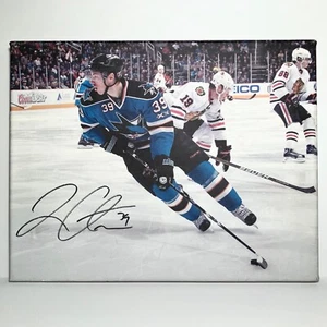 LOGAN COUTURE SIGNED 11x14 CANVAS PRINT / San Jose Sharks #39 / Real Autograph - Picture 1 of 5