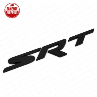 15-18 Jeep Grand Cherokee Black SRT Logo Emblem Nameplate Badge Mopar - Imagem 1 de 3