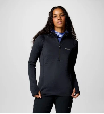 НОВЫЙ женский пуловер Columbia Crystal Leaf Omni-heat Helix на молнии базовый слой - Изображение 1 из 4