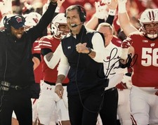 LUKE FICKELL SIGNED 8x10 PHOTO WISCONSIN BADGERS FOOTBALL COACH AUTOGRAPH COA