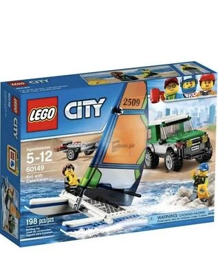 Lego City Great Vehicles 4x4 with Catamaran 60149 Building Kit 198 Pcs Retired - Image 1 of 3