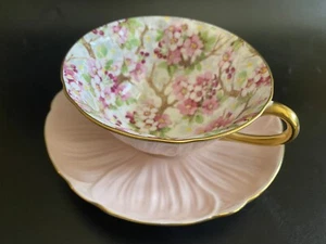 Shelley Maytime Oleander Chintz Cup Saucer - Pink & Gold Trim - EXCELLENT - Picture 1 of 6