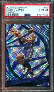 2021-22 Revolution Cosmic #57 LeBron James card /99 PSA 10 - Picture 1 of 2
