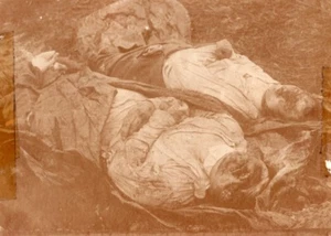 Russia WWI German Aviateurs & Airplane Downed by Russians old Photo 1915 - Picture 1 of 4