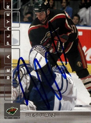 Wes Walz - Signed 2001-02 in The Game Be A Player Memorabilia Card #156 - Image 1 of 2