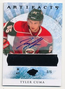 2012-13 Upper Deck Artifacts Black TYLER CUMA Auto RC Rare Minnesota Wild SP #/5 - Picture 1 of 2