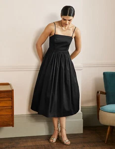 BODEN Emily trägerloses Midikleid schwarz UVP £120 GRÖßE UK 10 BRANDNEU D0228 D1 - Bild 1 von 7