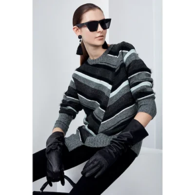 Suéter Pullover Simply Vera Vera Wang Rayas Variegadas Tejido Suave Talla XL - NUEVO Foto 1 de 4