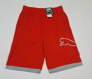 Puma Boys Youth sports Polyester Shorts Puma Red gray - Picture 1 of 8