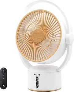 Litmor TurboAir Rechargeable Silent Cooling Fan with Remote Control Lantern P... - Foto 1 di 5