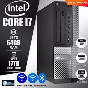 Computer desktop Dell PC i7, fino a 64 GB RAM, 8 TB SSD, Windows 10/11, WiFi - Foto 1 di 4