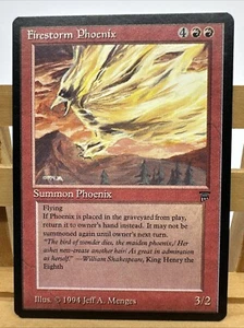 🔴 1994 Magic The Gathering LEGENDS Firestorm Phoenix NM🔴 - Picture 1 of 10