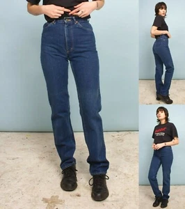 Jeans Lee donna elasticizzato vita alta dritto Dallas denim blu classico vintage - Picture 1 of 12