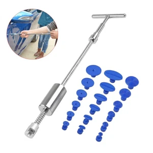 19x Car Body T Bar Slide Hammer + Tabs Puller Paintless Hail Dent Repair Tool - Picture 1 of 13