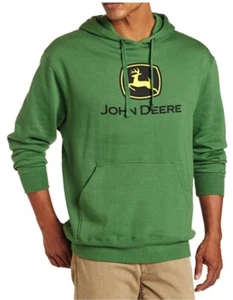 NEW John Deere Green Hoodie Sweatshirt Trademark Logo on Front S M L XL 2X 3X - Picture 1 of 1