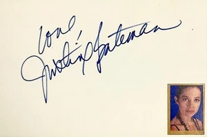 JUSTINE BATEMAN Autograph Signed 4x6 INDEX CARD A Bucket of Blood ANOTHER WOMAN - Picture 1 of 6