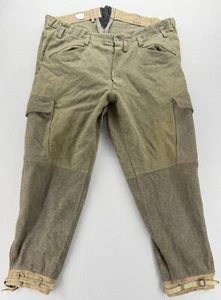 Vintage 1940’s WW2 Era Wool Military Cargo Pants Crown 1912 108 GREEN READ - Picture 1 of 21